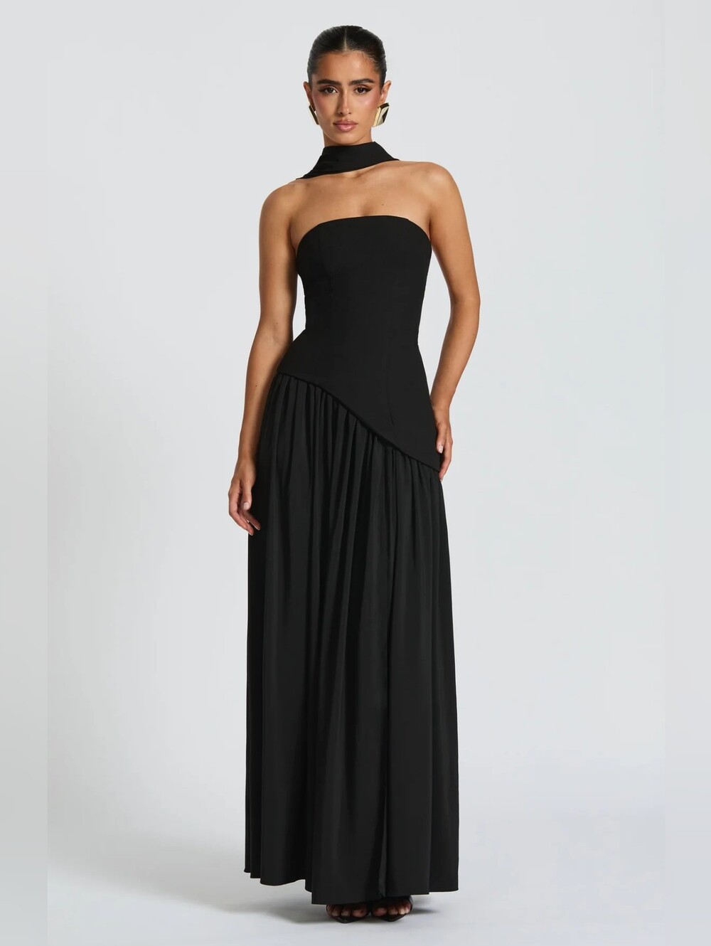 Vestido largo Maliyah - Negro babyboo NWT $224